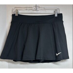 Nike Dri-Fit Advantage Tennis Skirt Women's Large Black Pleated‎ Sport Skort